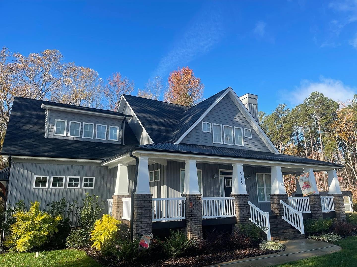 Clean townhome siding after house washing in Lincoln County NC