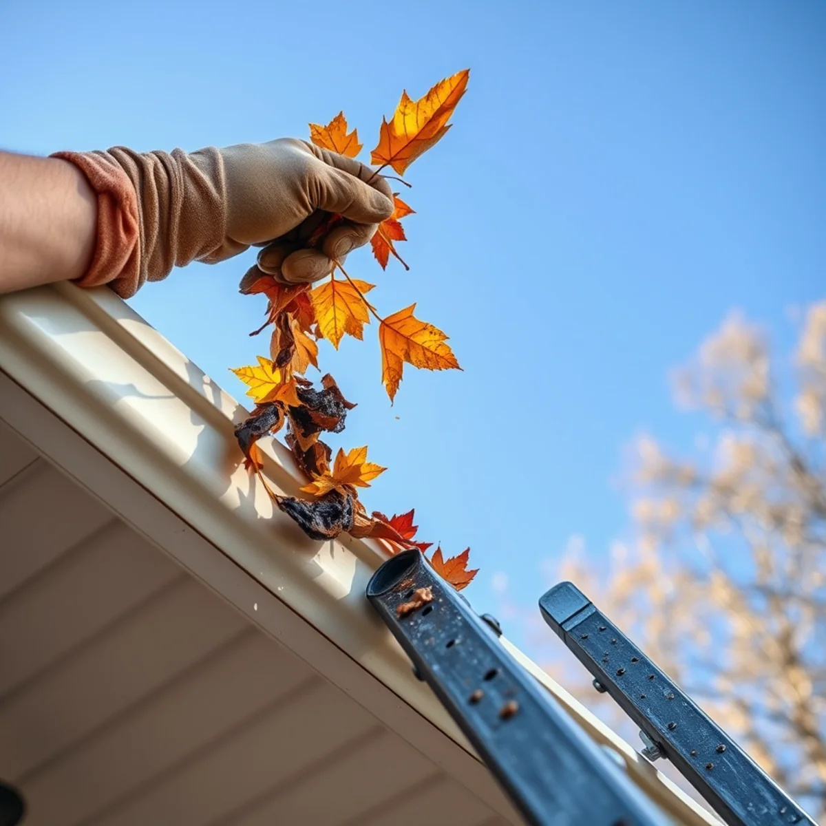 Gutter Cleaning crew at work in Lincolnton NC by Hydro Jet PW