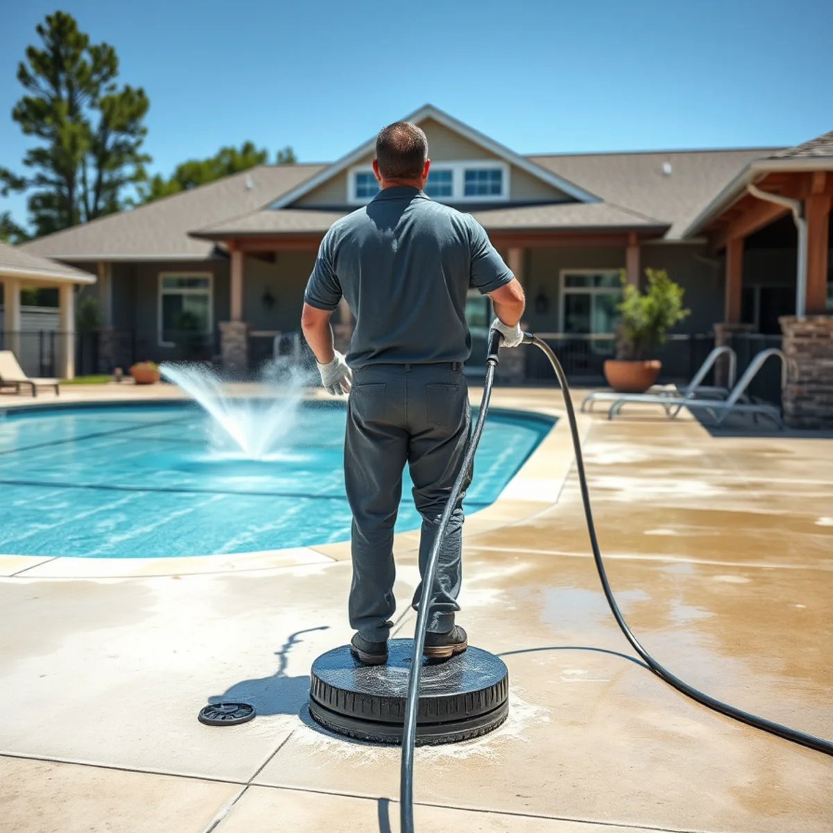 HOA & Community Pressure Washing crew at work in Lincolnton NC by Hydro Jet PW